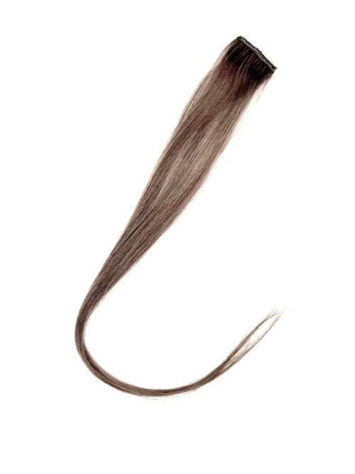DARK ASH BROWN HIGHLIGHTS CLIP-IN EXTENSIONS SET OF 4 PCS