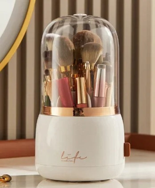 360° Rotating Makeup Organizer, Clear Cosmetic Storage Box with