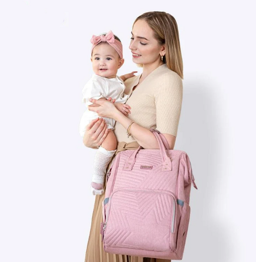 Modern Quilted Diaper Bag Backpack/Rucsac-geantă matlasat pentru mămici