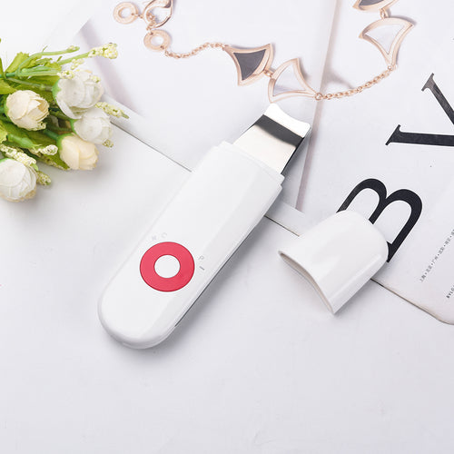Ultrasonic Skin Scrubber Deep Cleaning EU Red/Aparat de curățare facială cu ultrasunete pentru curățare profundă, mufă EU, Roșu