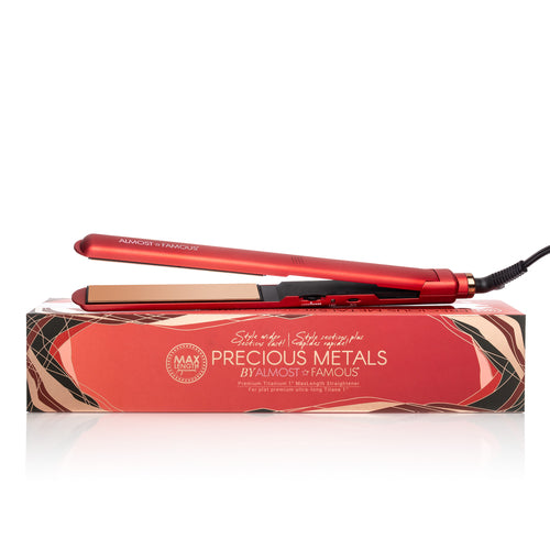 Placă de îndreptat părul Almost Famous MaxLength 1" (2.5 cm), cu plăci din titan Rose Gold