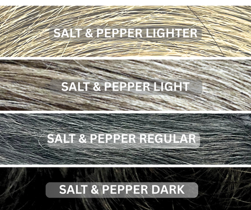 SALT AND PEPPER GREY CLIP-IN HAIR EXTENSION HIGHLIGHTS SET OF 4 PCS