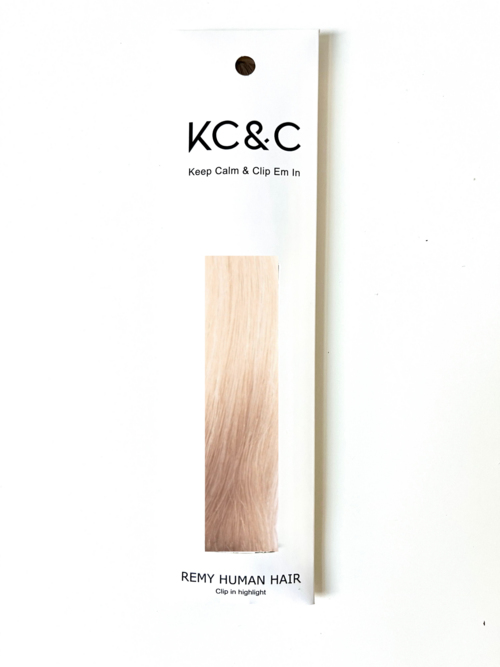 DARK BLONDE OMBRE HIGHLIGHTS CLIP-IN HAIR EXTENSIONS  SET OF 4 PCS