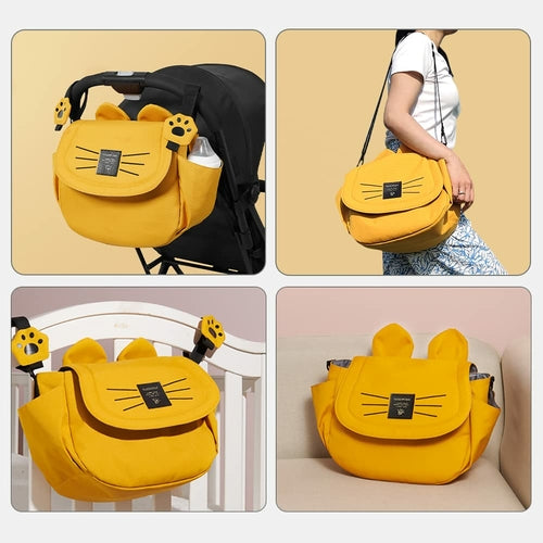 Cat Baby Stroller Bags Organizer/Geantă organizatoare pentru cărucior, model pisică