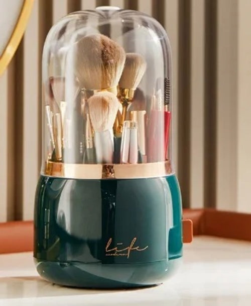 360° Rotating Makeup Organizer, Clear Cosmetic Storage Box with