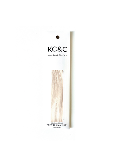ICE BLONDE HIGHLIGHTS CLIP-IN HAIR EXTENSIONS SET OF 4 PCS