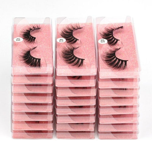 Gene false din păr de nurcă (Mink) Engros, set 20/30/40/100 bucăți – Gene false pufoase (Fluffy)